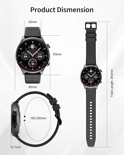 Riversong WT754 Smartwatch Bluetooth 2.01 inch - Dark Gray