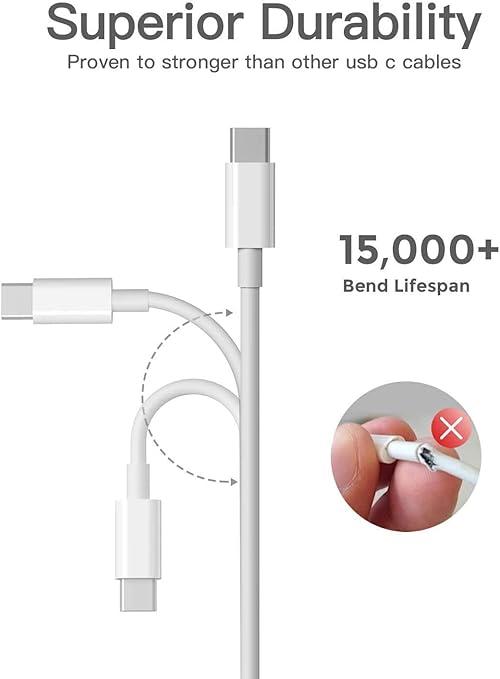 Devia EC306 Shark series supercharge USB to Type-C Cable 5A - 1.5M - White