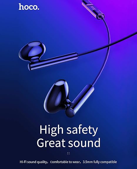 Hoco Wired Earphones M64 - Black