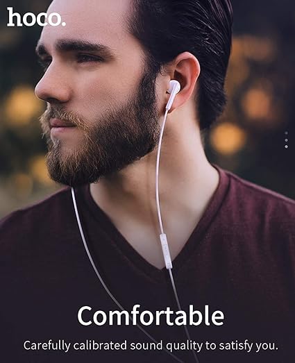 Hoco Wired Earphones M64 - White