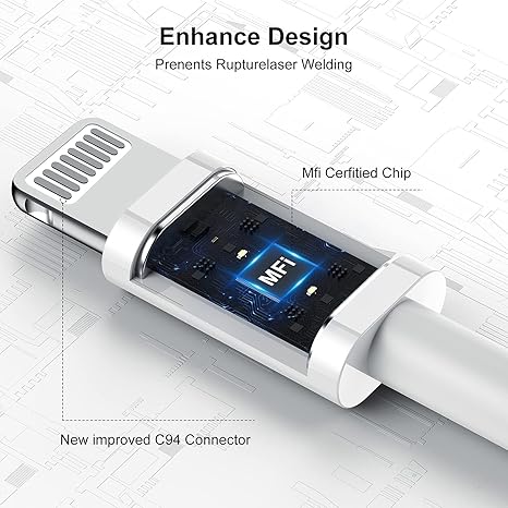 كابل ايفون 2 متر سريع