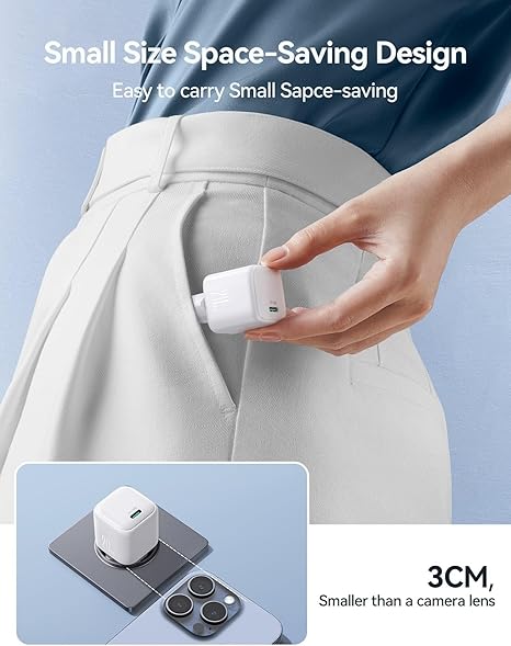 JOYROOM JR-TCG08 PD 20W Fast Charging GaN Charger Mini Power Adapter - White