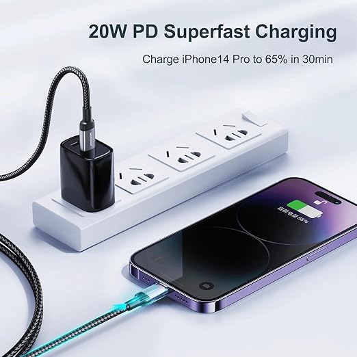Joyroom USB-C - Lightning 20w PD fast charging Data Cable Black
