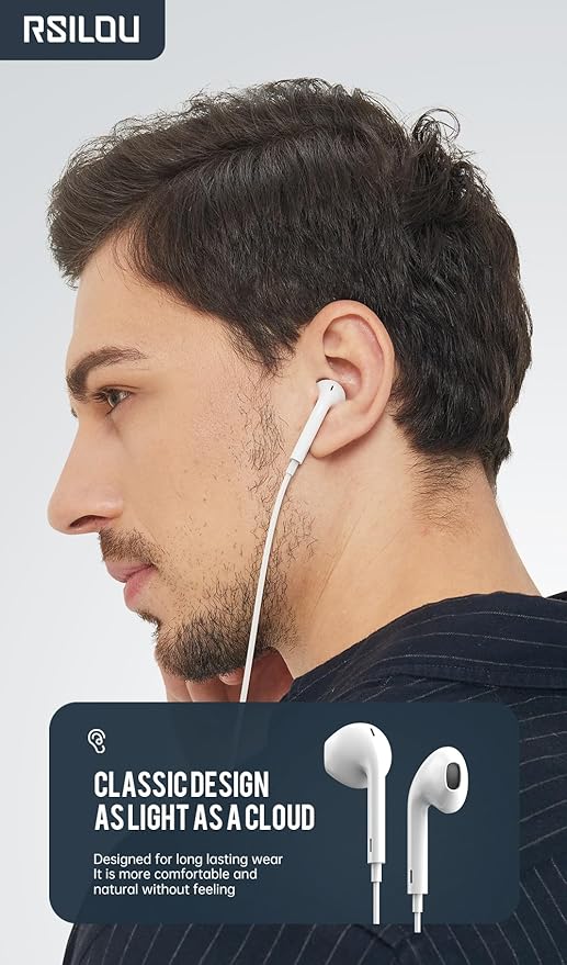 RSILOU Wired Earphone 3.5 M R3506