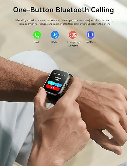 Joyroom JR-FT5 Plus Smartwatch - 1.96  Screen  Sports Watch with Call Answering - Rose Gold