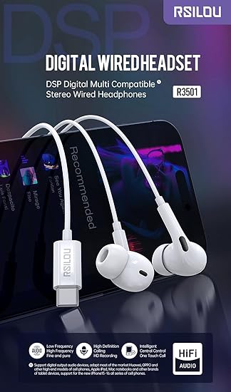 RSILOU Wired Earphone Type-C R3501
