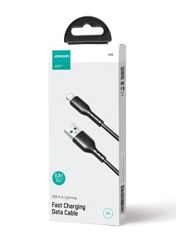 OYROOM A26 USB to Lightning Cable 3A 1M Black