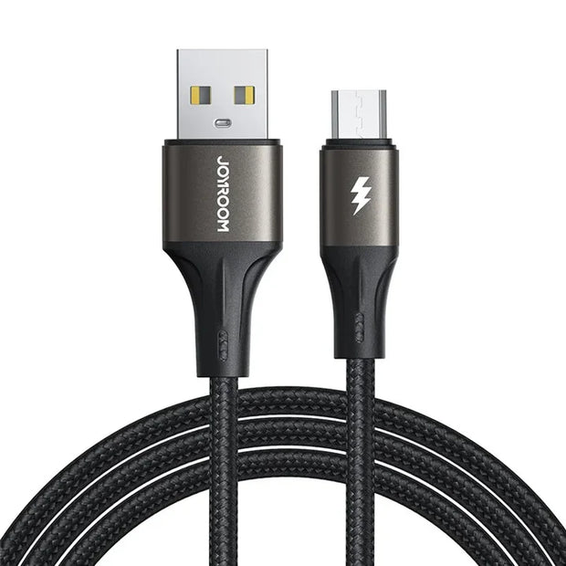 JOYROOM SA25 1.2m 3A USB-A to Micro Fast Charging Data Cable - Black