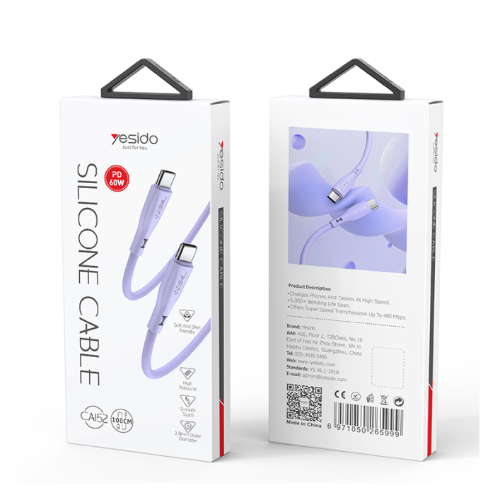 Yesido Data Cable 60W PD USB-C TO USB-C CA152