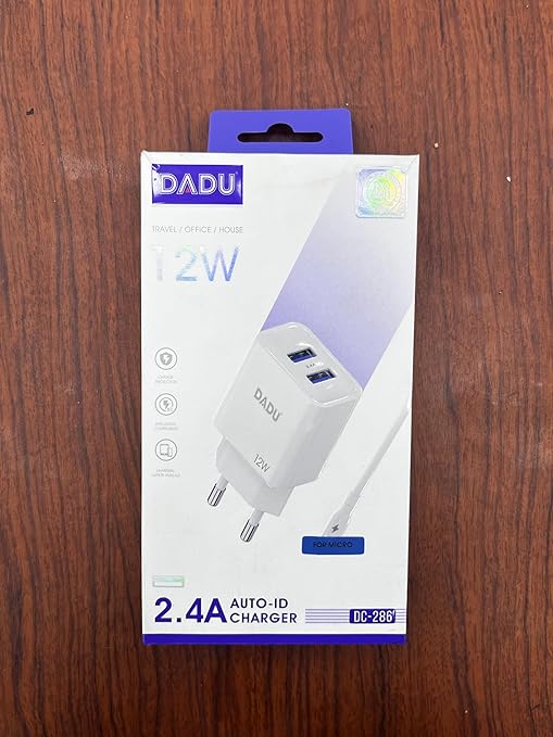 DADU Chargeur 12W Type-C 2.4A 2 USB DC-286