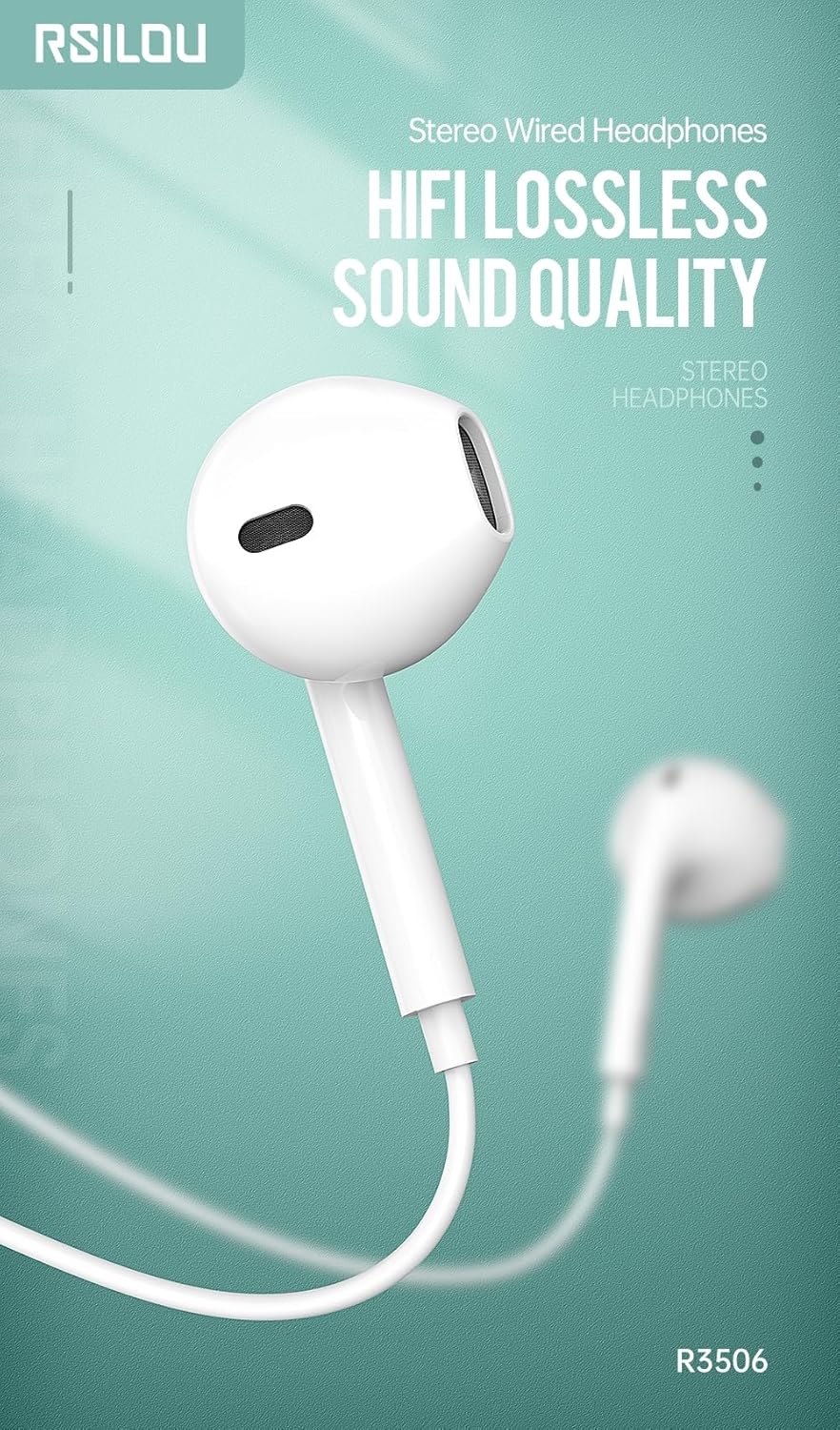 RSILOU Wired Earphone 3.5 M R3506