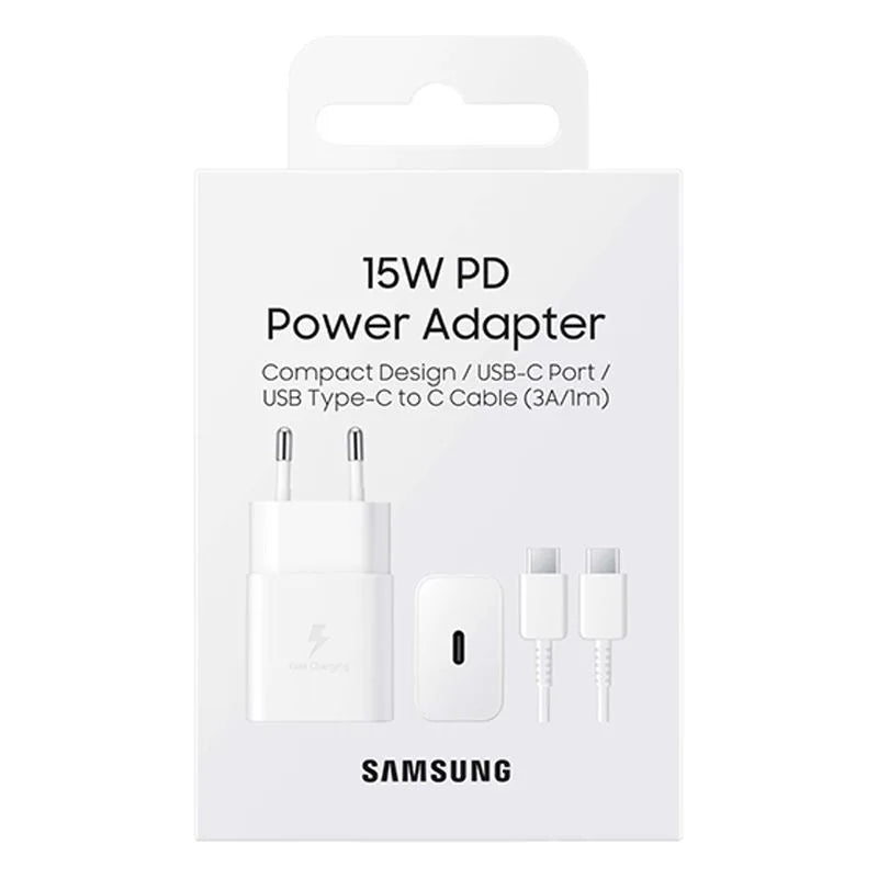 Samsung 15W PD Power Adapter Type-C TO Type-C with Cable White