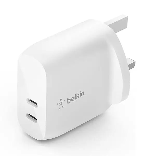 Belkin BOOSTCHARGE 2-Port USB-C PD 40W Wall Charger White