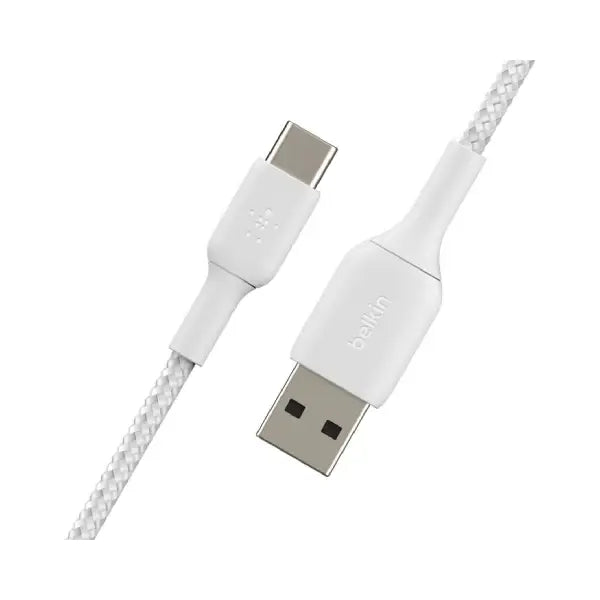 Belkin BOOSTCHARGE Braided USB-C to USB-A Cable 1m White
