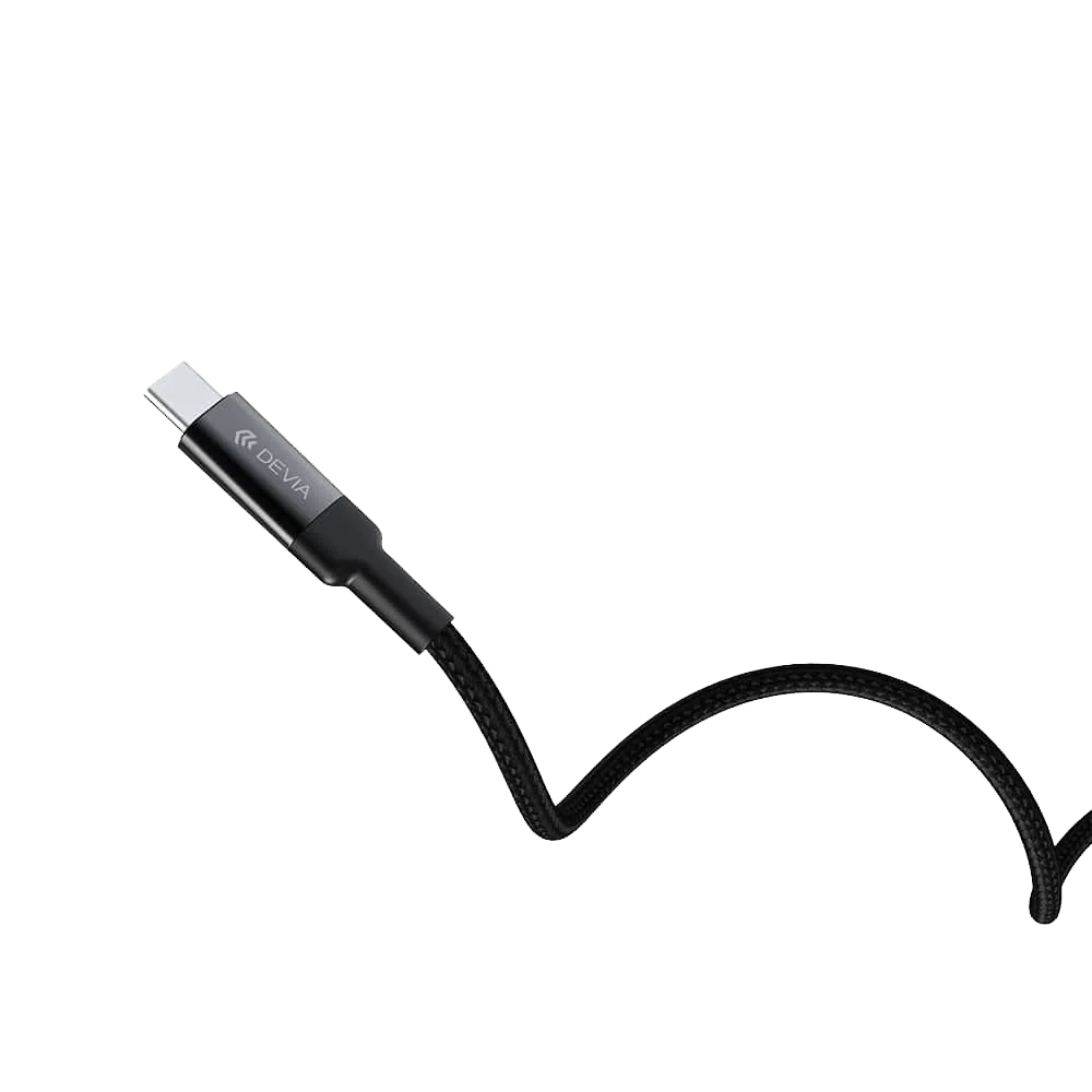 Devia MP710 Type-C Cable Extreme Speed 100W PD Support Fast Charging for All Laptops & Phones 1.5M - Black