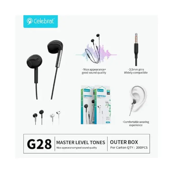 Celebrat earphone G28