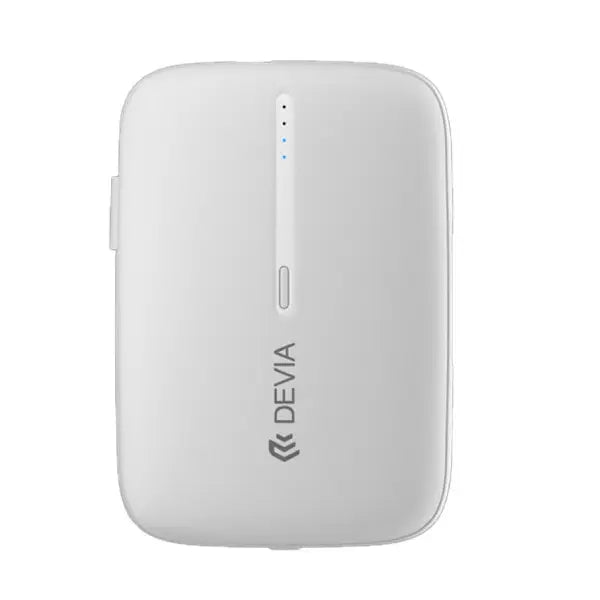 DEVIA Kintone Series Built-in Dual Cable Power Bank 10000mAh- White
