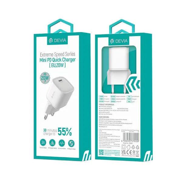 Devia wall charger Smart Mini PD 20W white MP-52-8