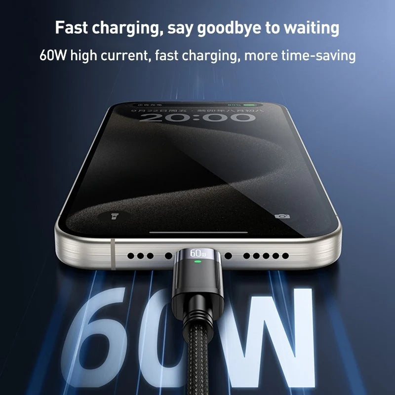 Yesido Data Cable 60W USB-C TO USB-C AUTO POWER OFF CA160