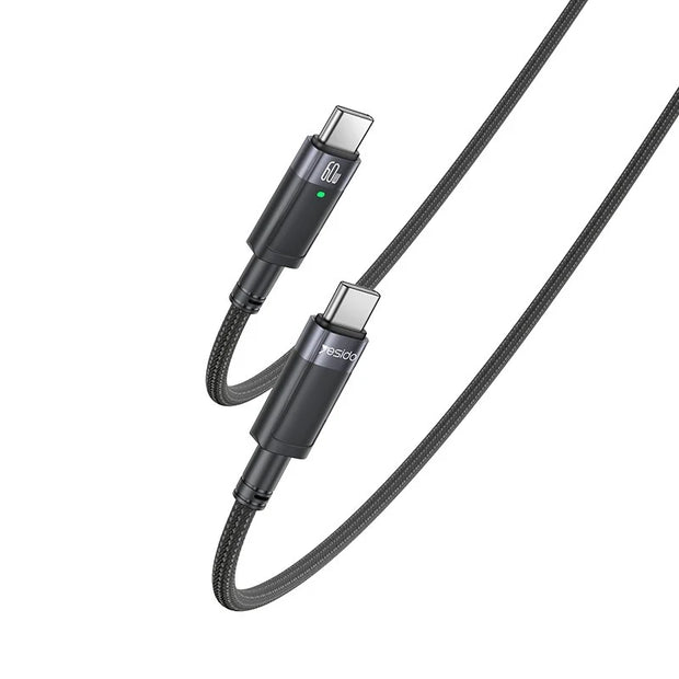 Yesido Data Cable 60W USB-C TO USB-C AUTO POWER OFF CA160
