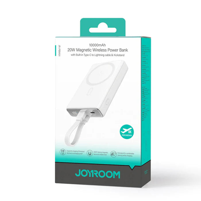 JoyRoom JR-PBM01 Magnetic Wireless Power Bank 10000mAh 20W - White