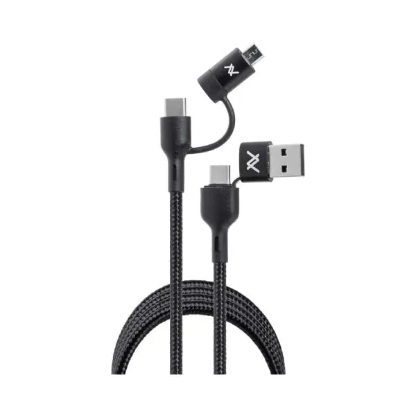 LAVVENTO (MP299) 4 in 1 Type-c to Type-C with Micro USB Connector and USB A Connector