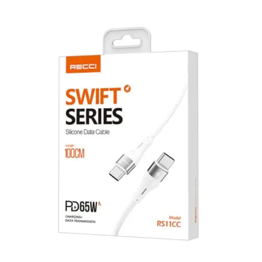 Recci USB-C/USB-C 65W High Speed Cable Reinforced 1m RTC-N26CC