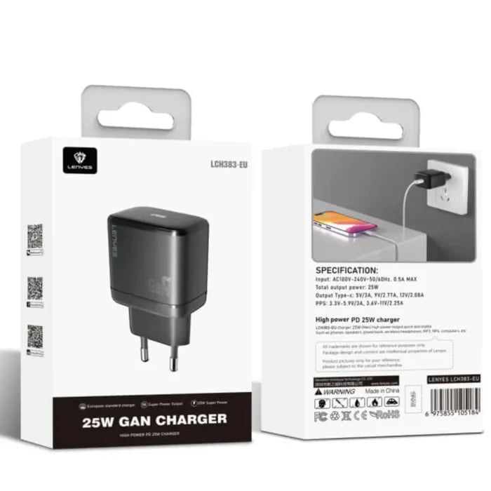 Lenyes 25W GaN Adapter Type-C LCH383-EU