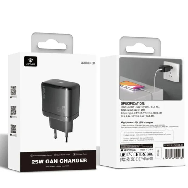 Lenyes 25W GaN Adapter Type-C LCH383-EU