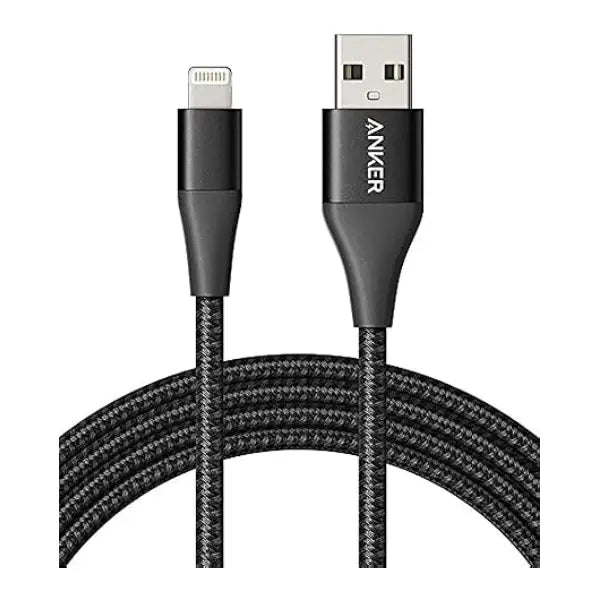 anker powerline II with lightning 3ft NEW - Black