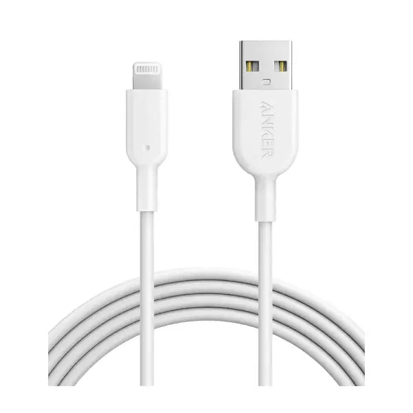 anker powerline II with lightning 3ft NEW  White