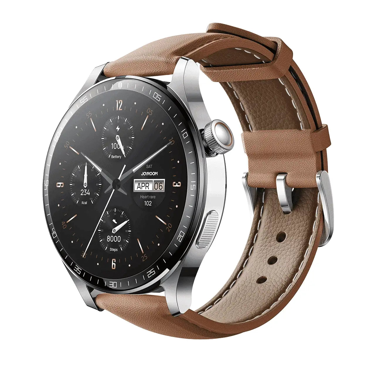 Joyroom JR-FC2 Pro Classic Series Smartwatch  350mAh  1.46-inch - Black Brown