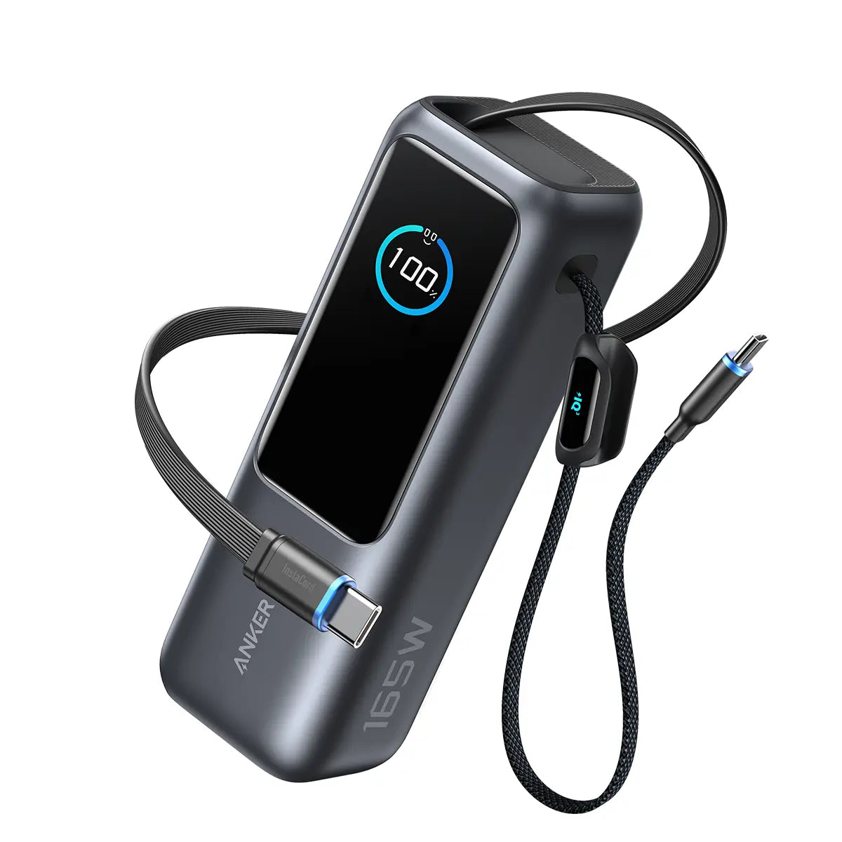 Anker Power Bank 25000mAh 165W Built-in USB-C Cables A1695H11 - Black