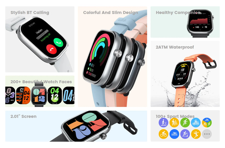 Mibro Smart Watch C4 - 2.01 Inch TFT - Silvers