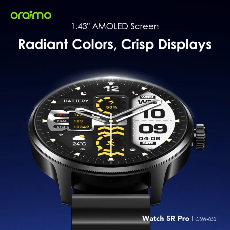 ORAIMO WATCH 5R PRO SMARTWATCH OSW-830 - Black