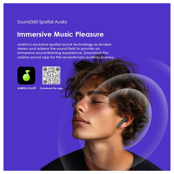 Oraimo FreePods Neo ENC Wireless Earbuds OTW-330S - Black