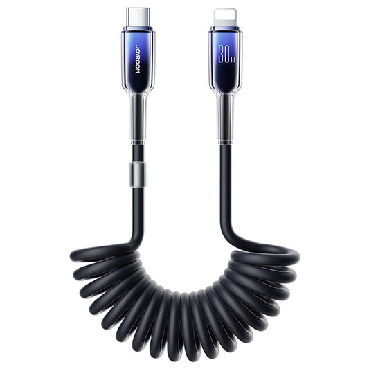 Coiled Fast Charging Data Cable Type-C To Lightning 30W