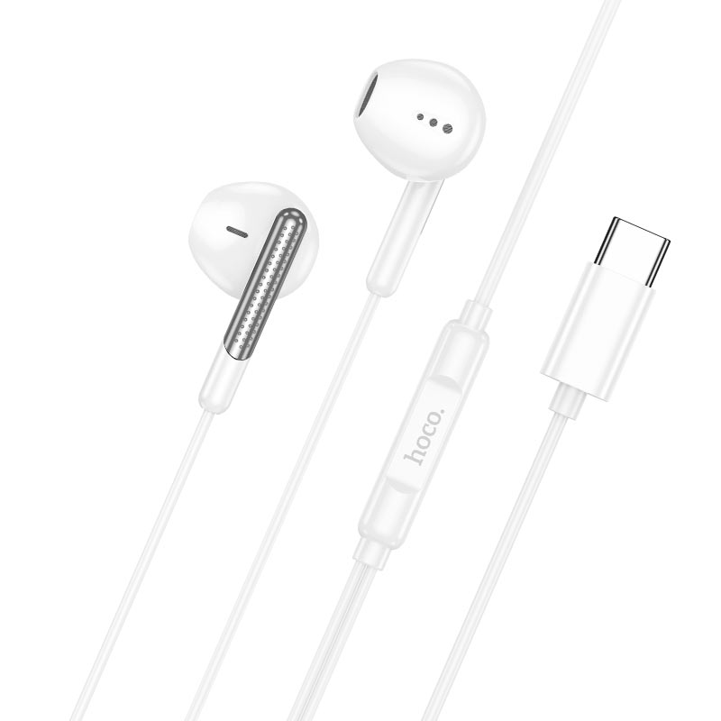 Hoco Universal Wired Earphones M123 Type-C - White