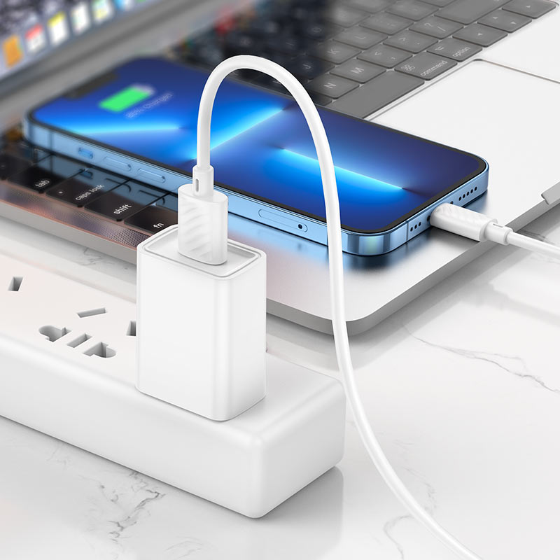 Hoco X88 USB to Lightning Charging Cable 2.4A 1M – White