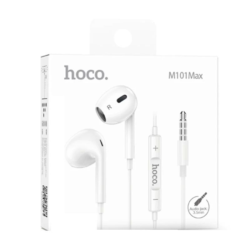HOCO M101 MAX Earphone Wired 3.5MM - 1.2M - White