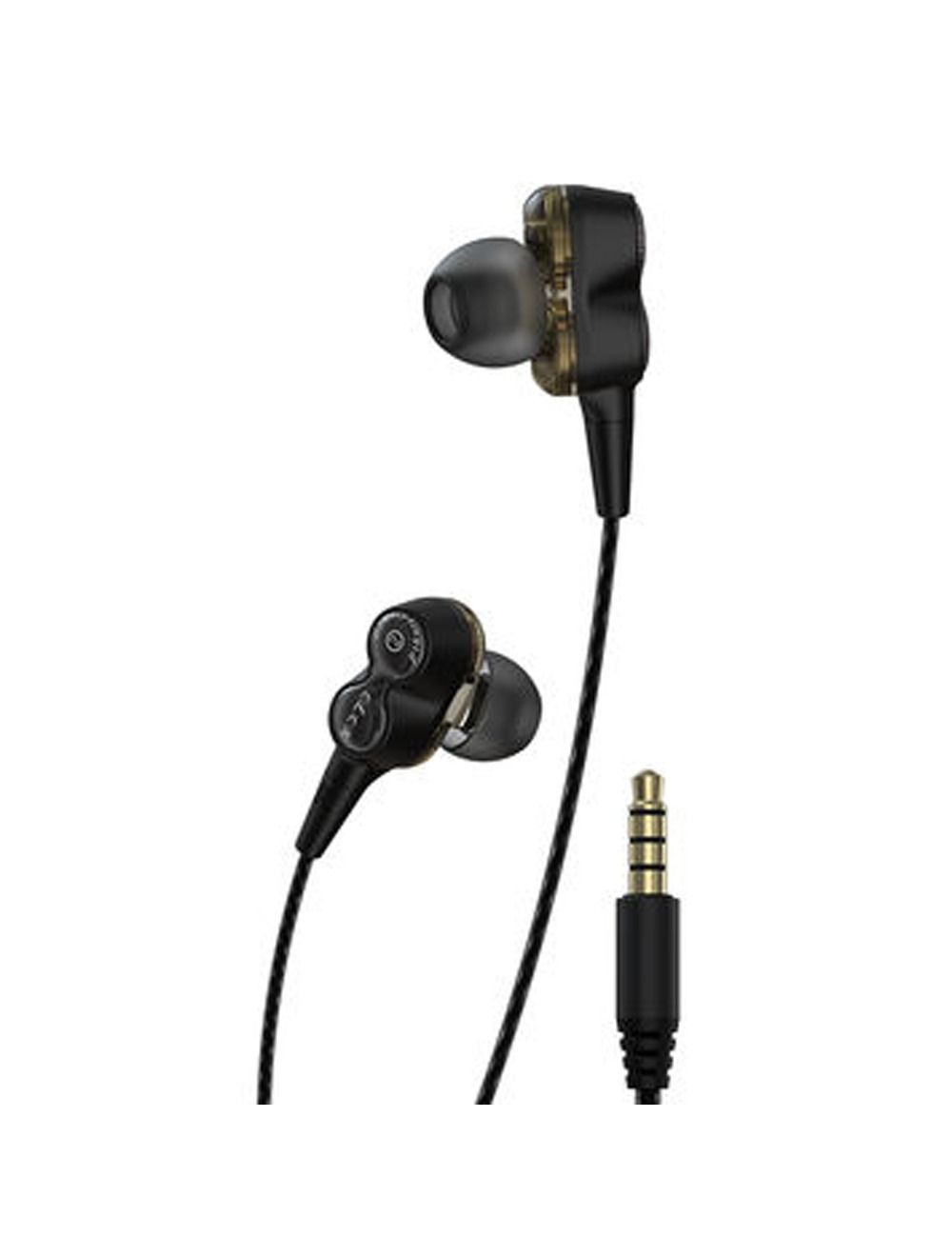Devia Smart Series Dual Wired Earphone 3.5mm - Black
