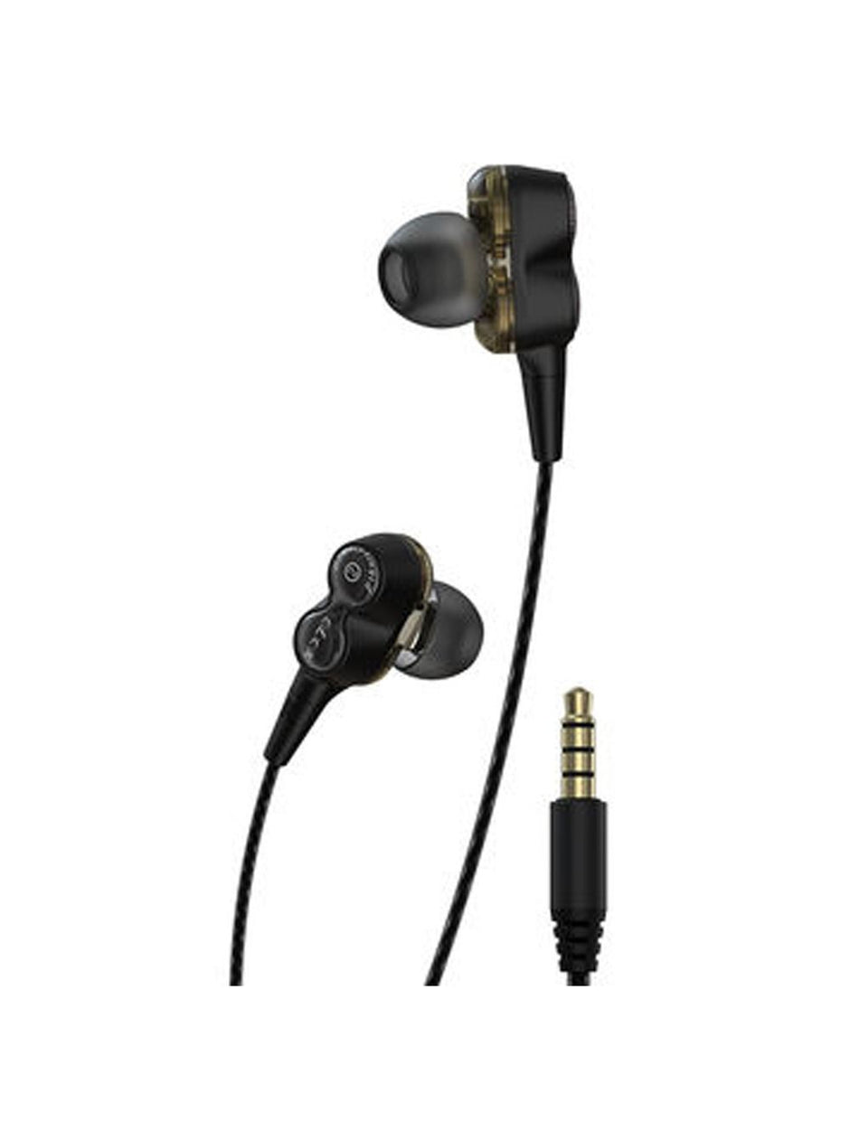 Devia Smart Series Dual Wired Earphone 3.5mm - Black