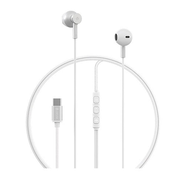 Devia M1 Metal Wired Earphone Type-C - Silver