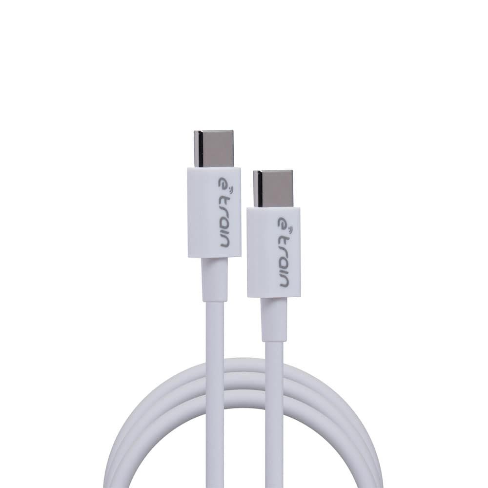 E-train USB-C to USB-C Cable 60W 1M - White