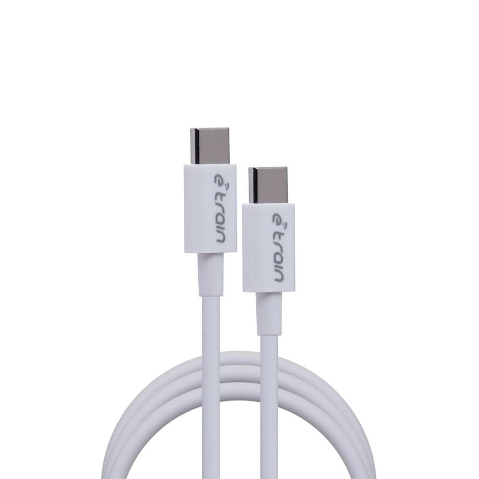 E-train USB-C to USB-C Cable 60W 1M - White