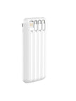 Devia Kintone series Power Bank with 4 cables 10000mAh - White