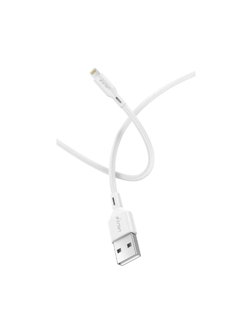 E-train USB-A to Lightning Cable 1M - White