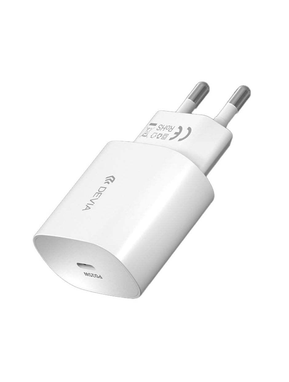 Devia RLC-383 Smart Series 25W PD Quick Home Charger Set With Type-C Cable - White