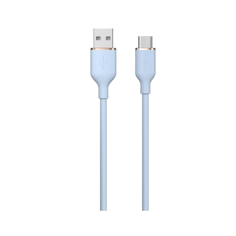 DEVIA Jelly Silicon Cable USB-A to USB-C 1.2M - Blue