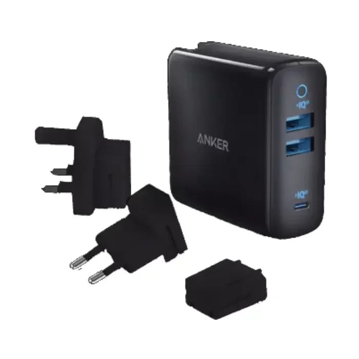 anker power port III 3-port 65W - Black